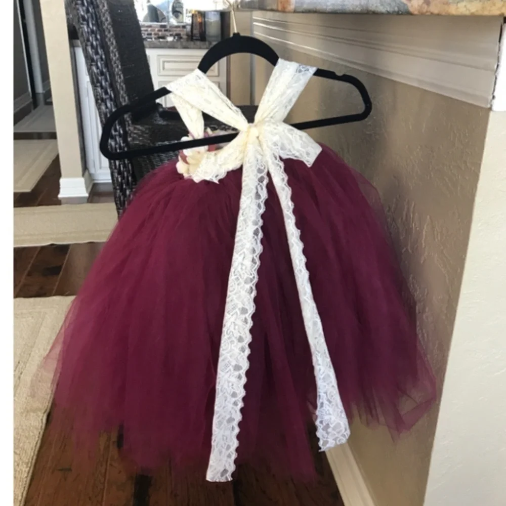 Custom Made Tulle, Macrame, Lace & Floral Party Dress